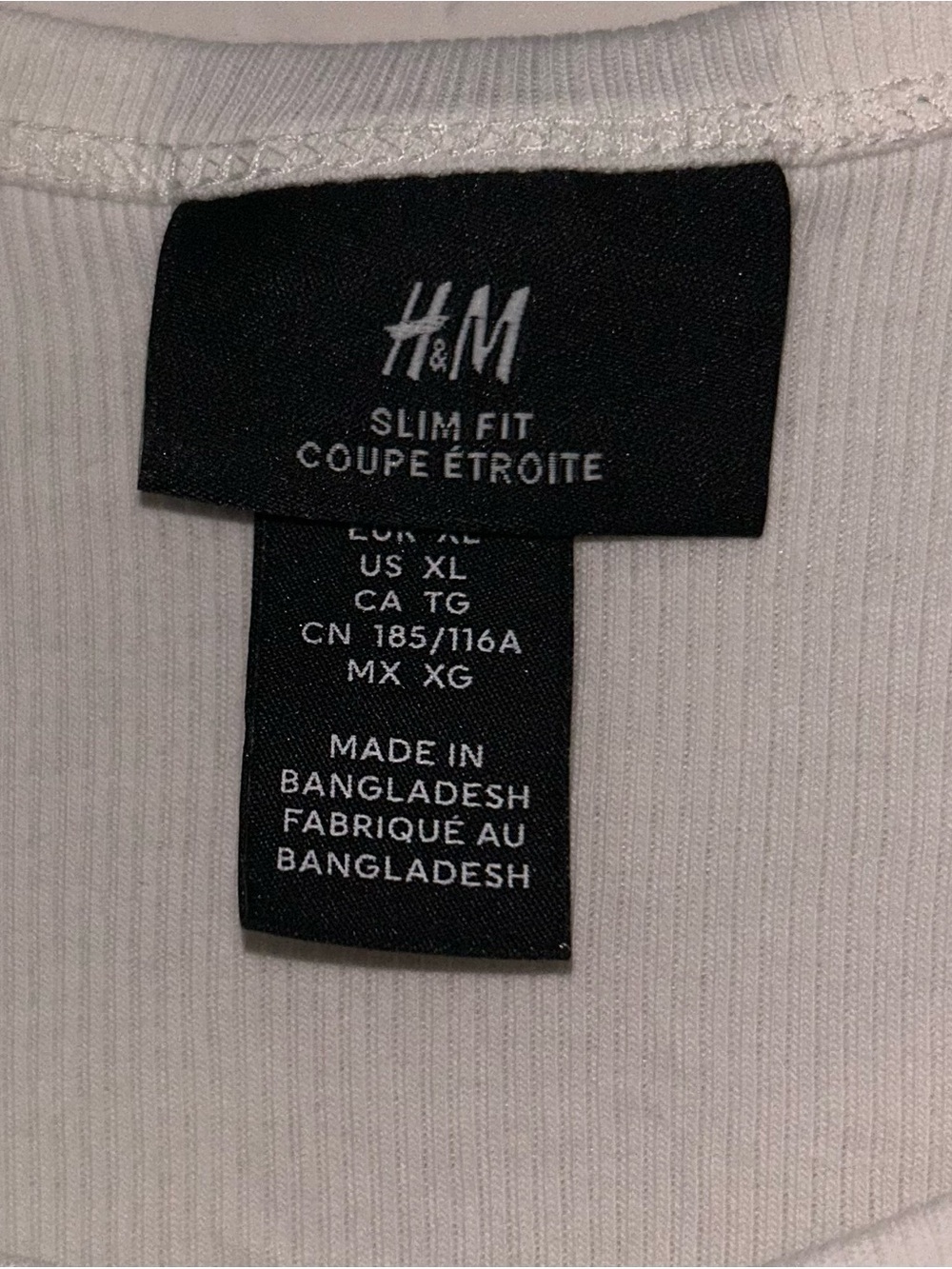 H&M White Ribbed Tank Top - Picture 4 of 6